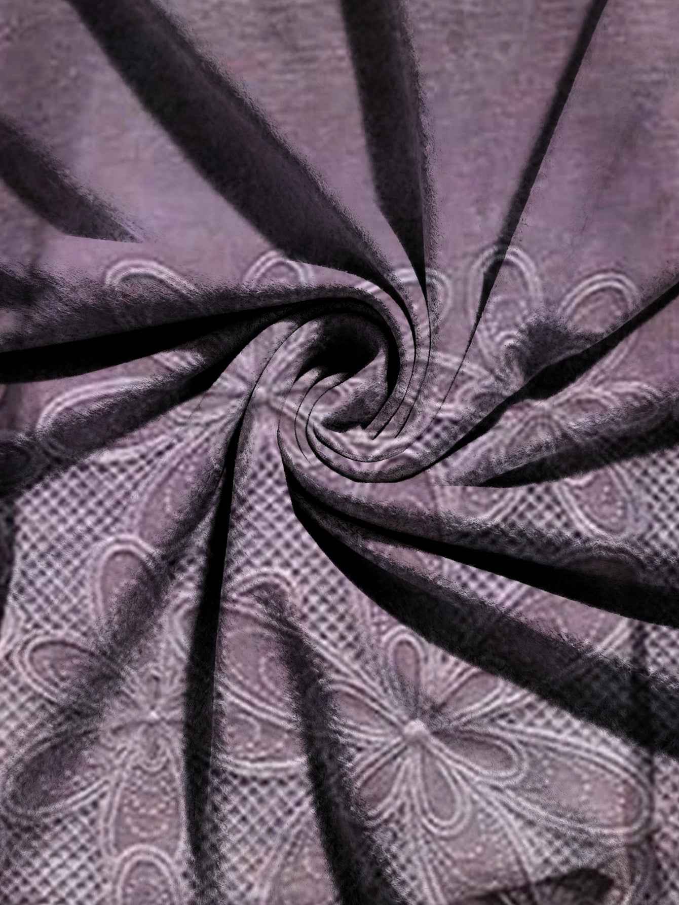 Plus Size - Plus Size, Plus Size Women'S Elegant Floral Print Sweatshirt - Long Sleeve Round Neck Sweater, Cozy Winter Casual Shirt for Office and Party Wear, Warm Fall/ Autumn-Friendly Clothing (Machine Washable)