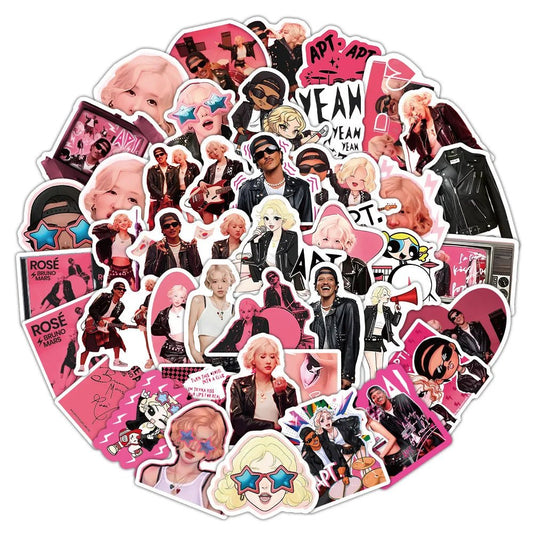 10/30/50PCS APT. Stickers ROSÉ Bruno Mars Sticker Song Graffiti DIY Scrapbook Luggage Laptop Guitar Car Bike Decals Fans Gift - SS69