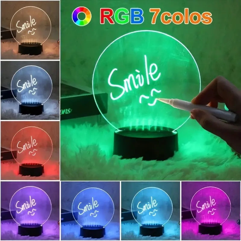 1pc Draw A Picture Nightlight, 3d Light 16 Led Color Changing Illusion Touch Control Table Lamp Cool Toy Boy And Girl Birthday Decoration Gift SS69