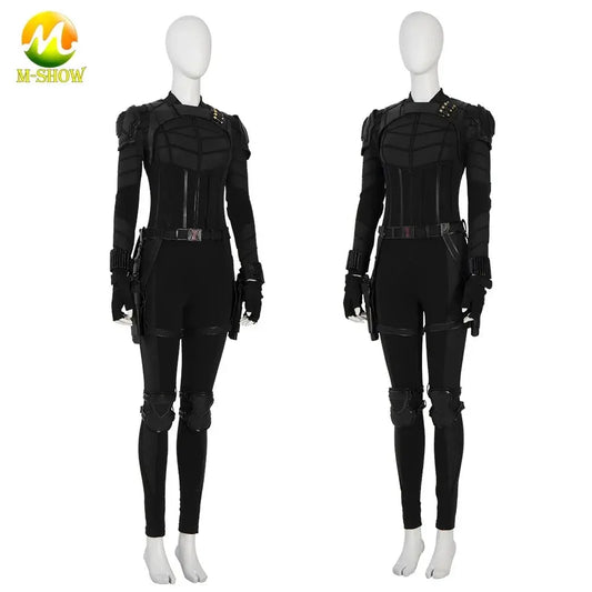 2021 New Widow Yelena Belova Cosplay Costume Black Battle Suit Women Jumpsuit for Halloween Carnival Party Free Custom Made SS69