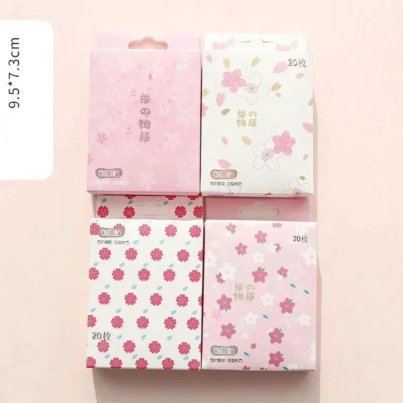 20pcs Cute Cartoon Patterned Curved Patch Waterproof Wound Strips Dressing Adhesive Plaster Bandages First Band Aid for Children - SS69