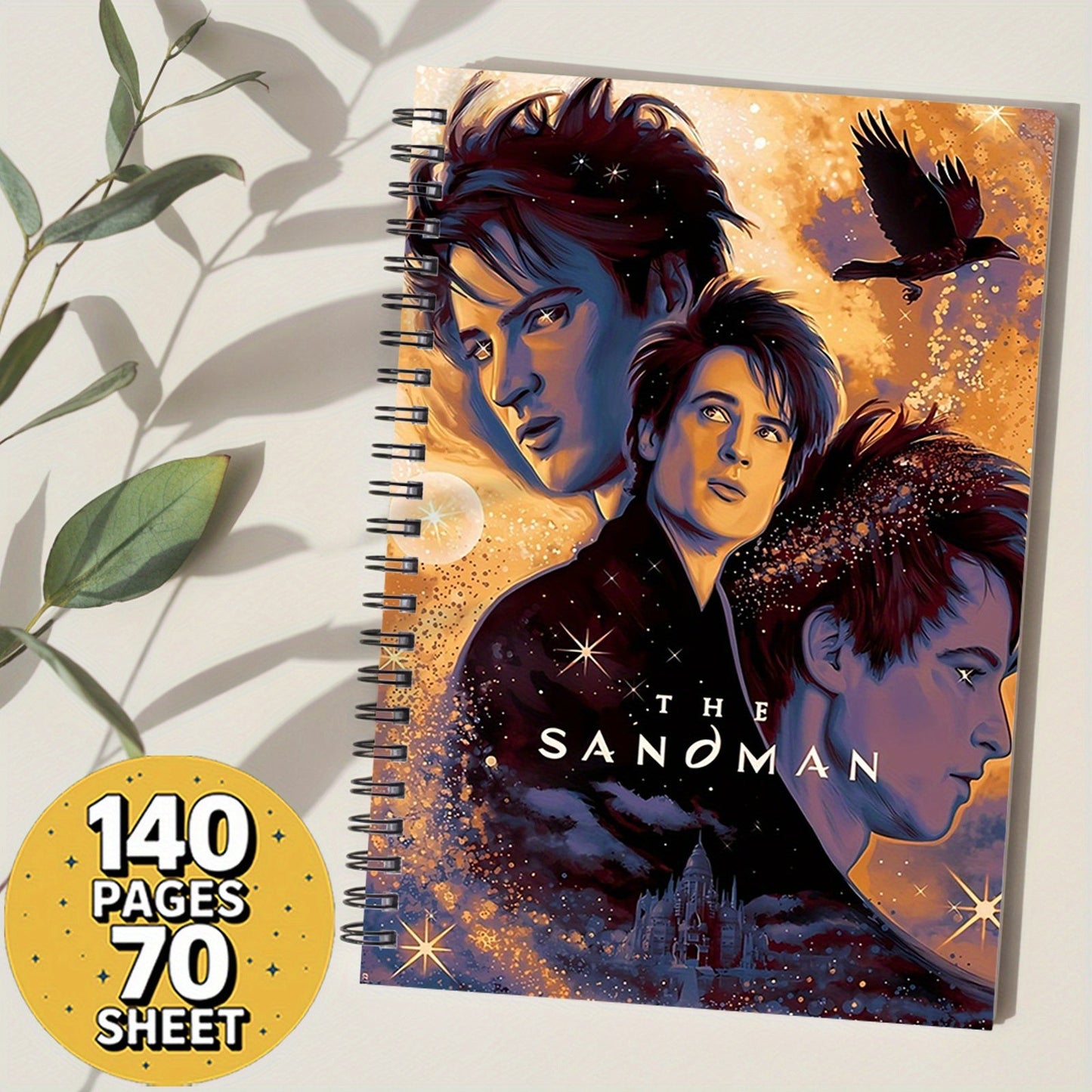 Mystic Sandman Art Spiral Notebook: Dreamy Illustration& Starry Design for Creative Writing SS69