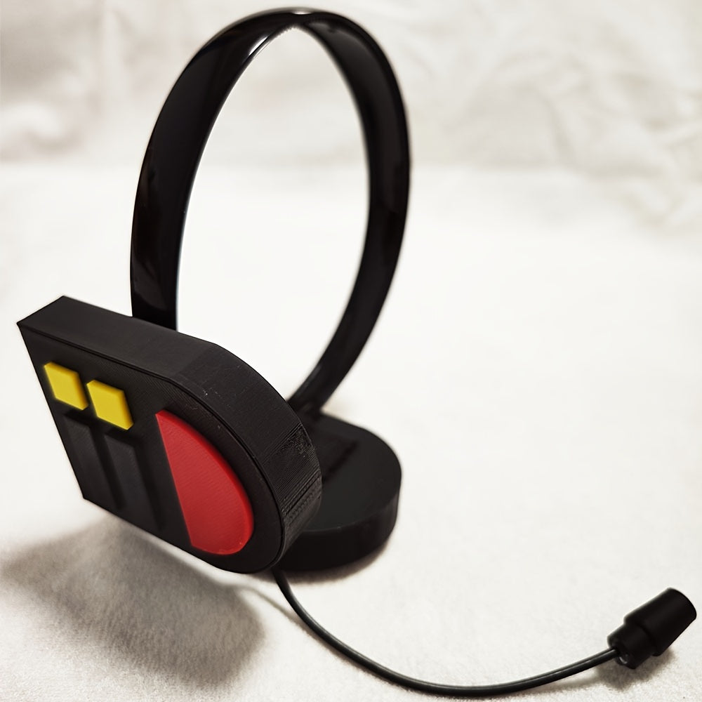 Anime-Inspired Cute Cosplay Headpiece with Red Accents, 3D Printed Twin Tails Hair Accessory, Plastic Material, Hand Wash Only, Animal Party Supplies and Performance Accessories for Festive Gatherings SS69 11.69 One headphone prop