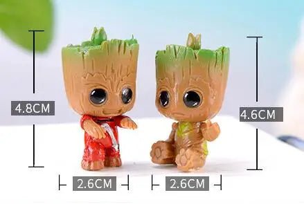 4pcs/set Marvel Guardians of The Galaxy Avengers Tiny groot Cute Baby Tree Man Model Figure Toys 5cm - SS69