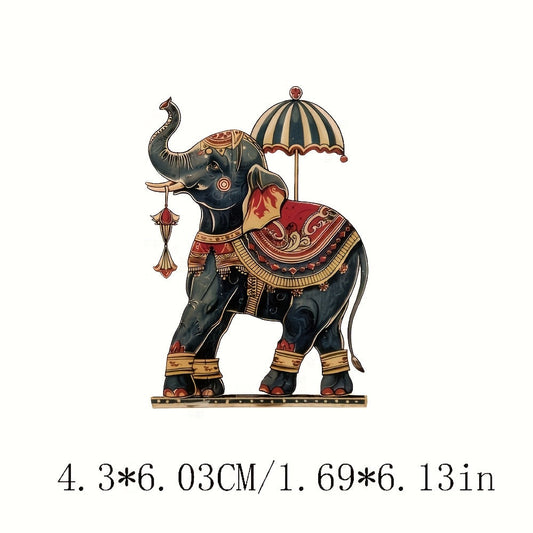 50-Pack Victorian Era Themed Waterproof Stickers - Transparent PET Material, Vintage Illustrations of Animals, Clockwork Machines & Floral Designs - Perfect for DIY Decoration on Skateboards, Phone Cases & Guitars, Vintage Cr SS69