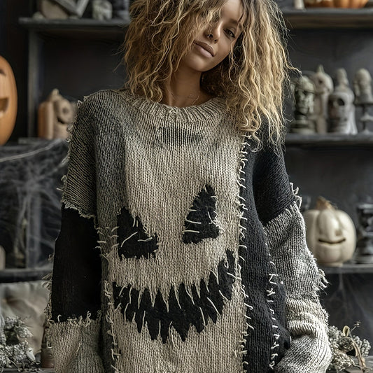 Women'S Halloween Printed Sweater SS69 20.69 Dark Gray / XXL