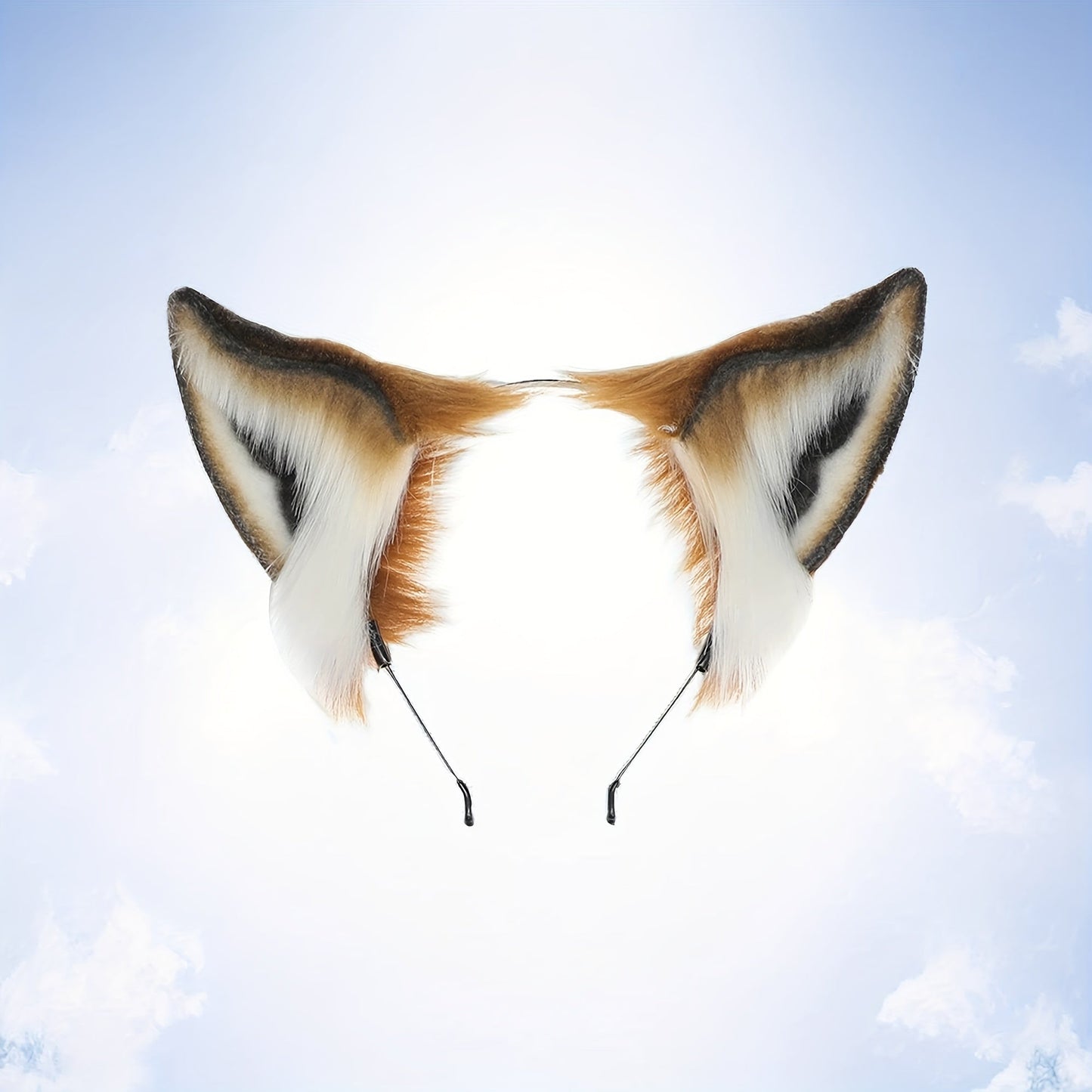 Faux Fox Ears, Fluffy Fox Ears Headband, Realistic Ears Headband, Cute Furry Fox Ears Animal Hair Accessory, Perfect For Halloween Anime Cosplay Party Carnival, Christmas Gifts SS69