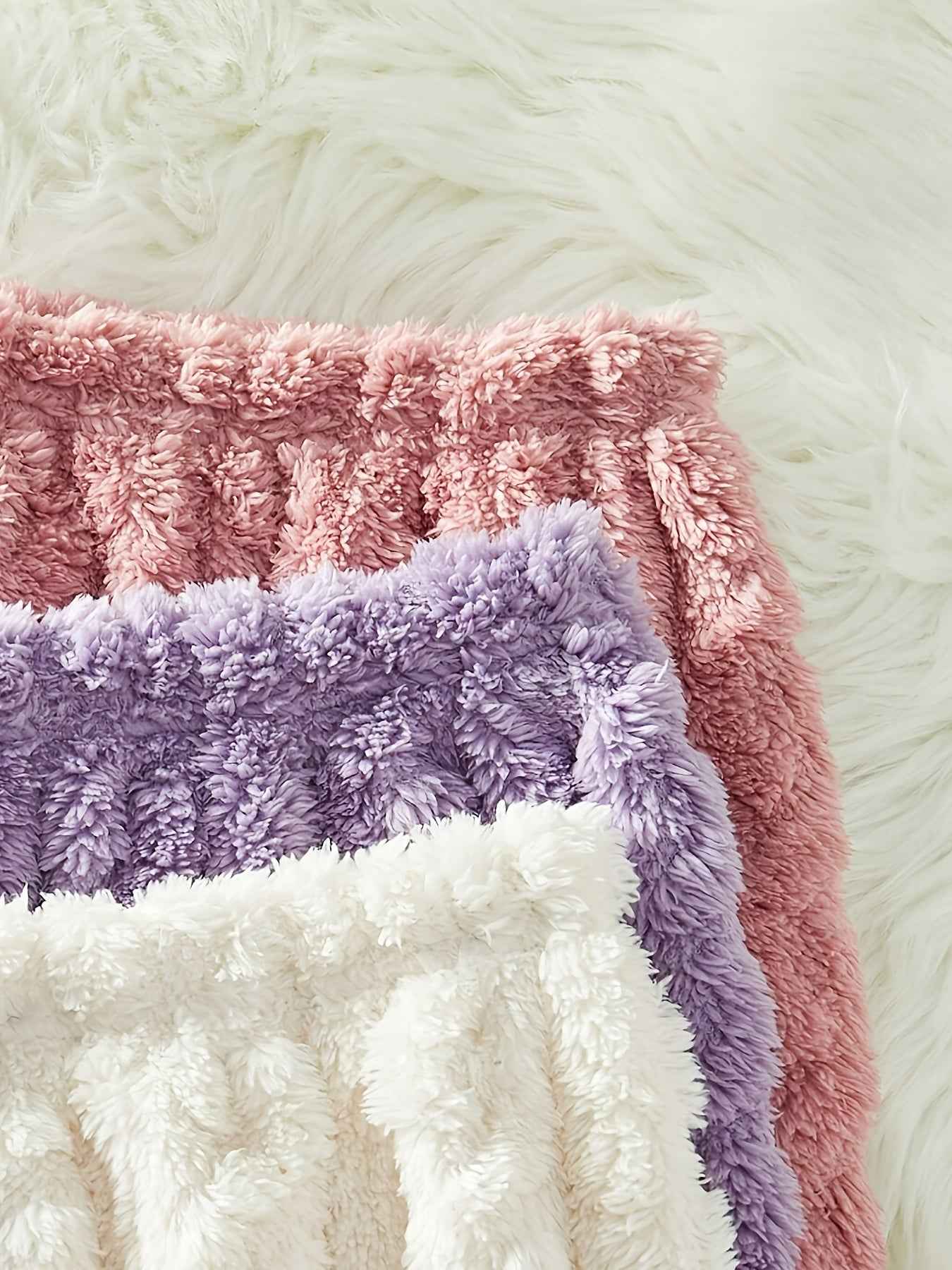 Plus Size Three-Pack Autumn/Winter Plush Jacquard Women's Loose Casual Lounge Pants