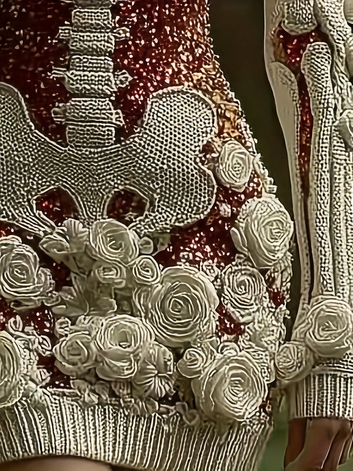 Women'S Gothic Skeleton Print Bodycon Skirt - Dark Halloween Party Skirt with Round Neck & A-Line Silhouette, Mid-Length Pencil Skirt for Fall/Winter, Non-Stereoscopic Bone Design for Themed Events & Casual Attire (No Padding SS69