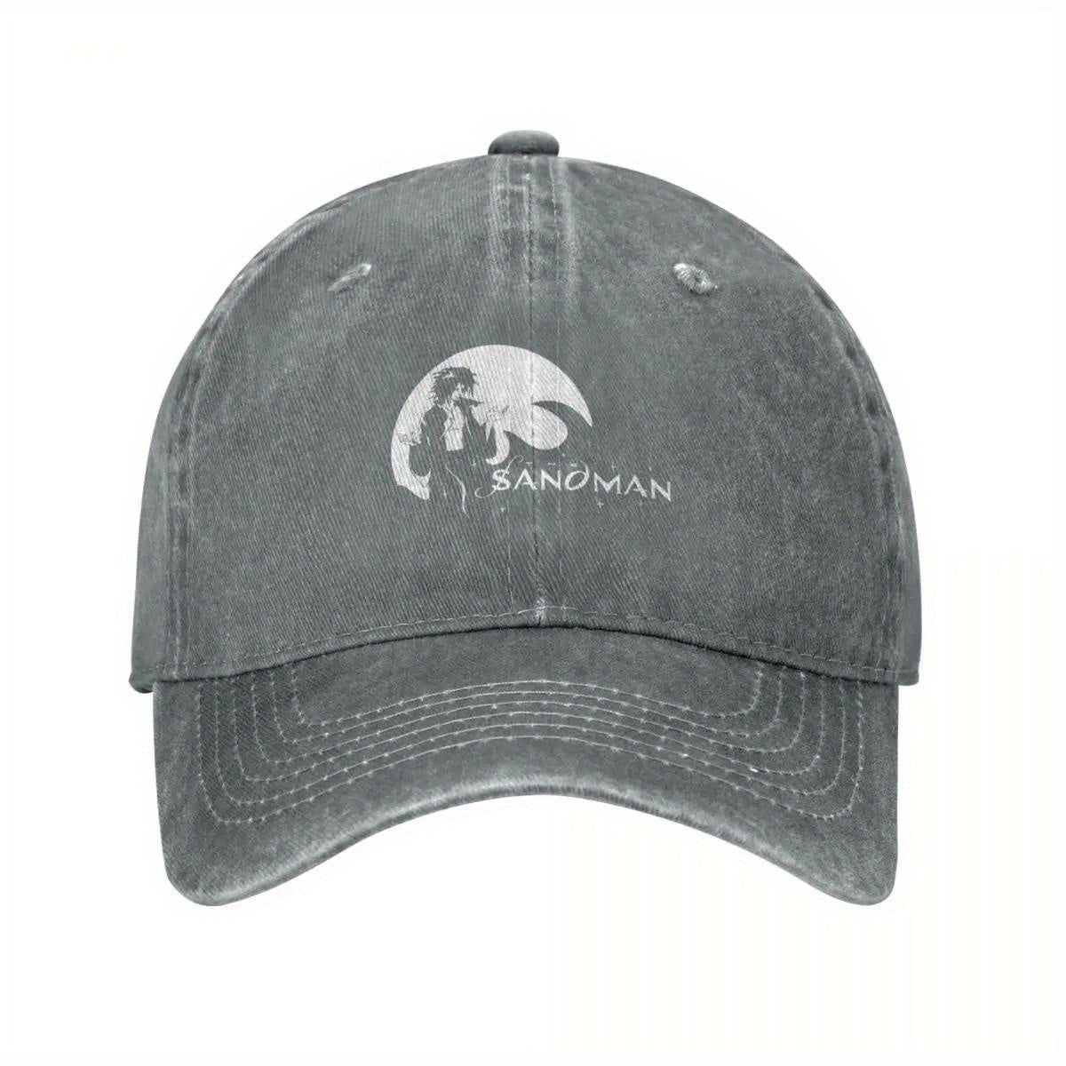 2025 NEW The Sandman Morpheus Baseball Cap - Black Polyester, Distressed Look, Adjustable Strap, Ideal for Golf & Beach Outings, Beach Bag Hat|Vintage Baseball Cap|Distressed Look Hat SS69 21.69 Gray