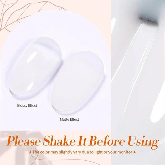 BORN PRETTY Milky White Jelly Nude Gel Nail Polish 10ml White Translucent Soak Off Gel Vernis Semi Permanent Need UV Light Cure - SS69