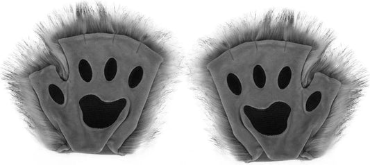 Cat Paw Gloves, Fingerless, with Cat Paw, Fox, Animal, Cosplay - SS69