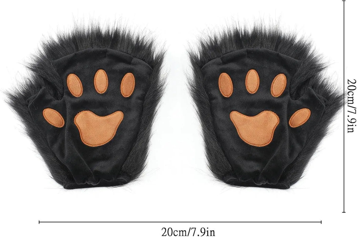 Cat Paw Gloves, Fingerless, with Cat Paw, Fox, Animal, Cosplay - SS69