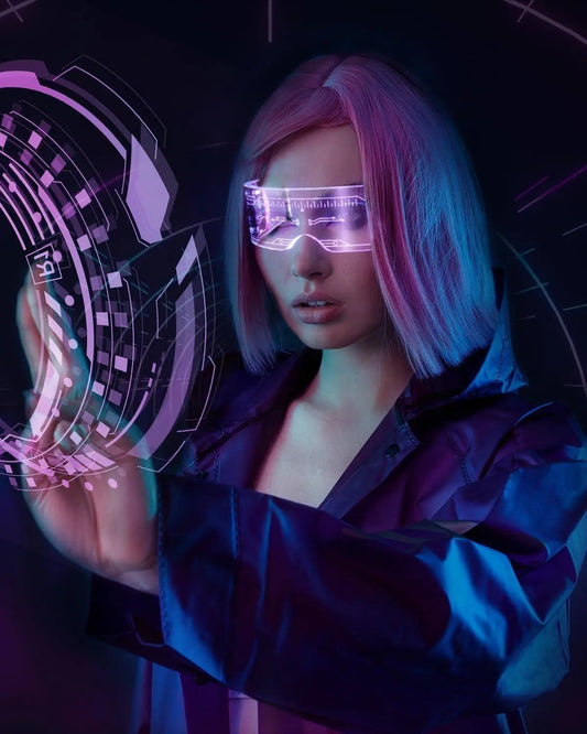 Cyberpunk LED Glasses Party Glow Visor LED Glasses - SS69