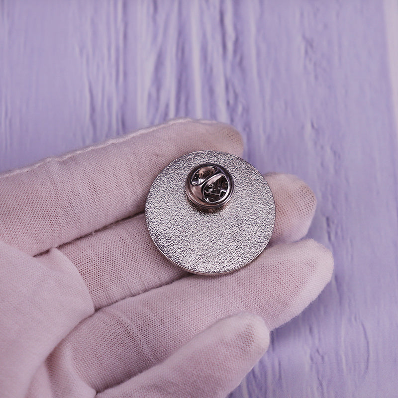 Pi Symbol Metal Lapel Pin, 30mm Copper Mathematical Brooch for Unisex