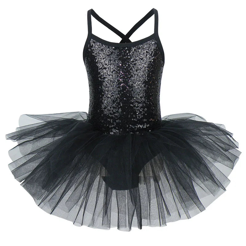 Valchirly Girls Sequined Ballet Leotard Tutu Dress for Dance and Gymnastics