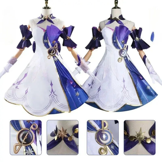 Honkai Star Rai Robin Cosplay Costume Anime Role Play Clothes Women Outfit Dress Robins COS Wig for Carnival Party SS69