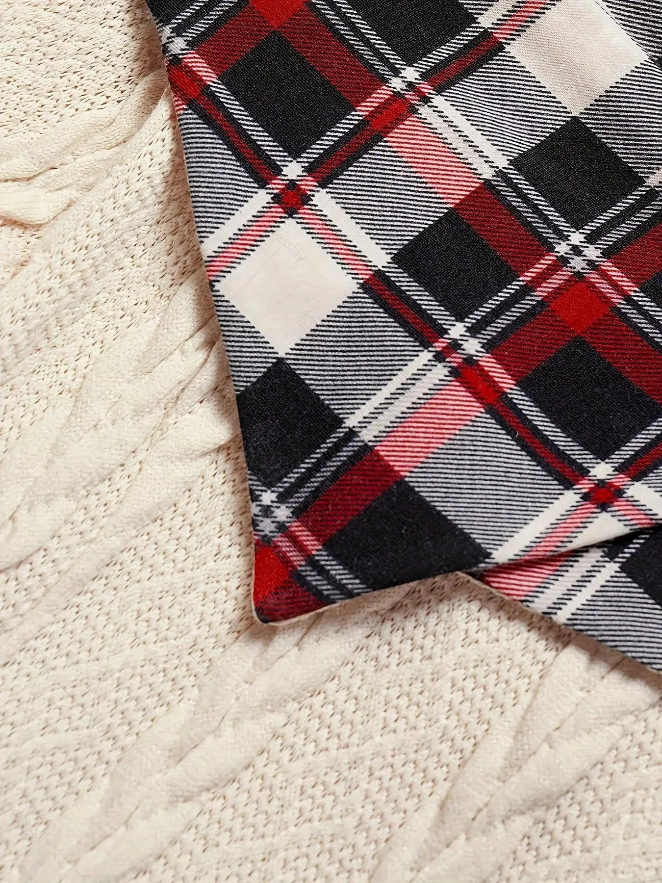 Plaid Print Splicing Hooded Dress, Casual Long Sleeve A Line Dress, Women's Clothing SS69