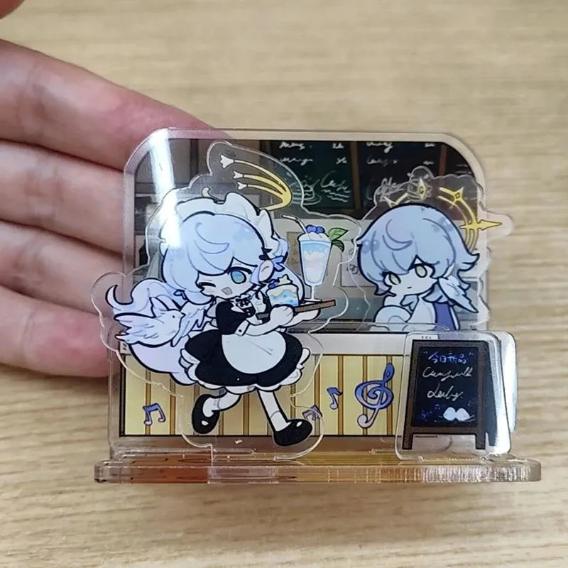 Game Honkai Star Rail Robin Sunday Cosplay Acrylic Figure Stand Kawaii Coffee Shop Standing Plate Ornament Accessories Prop SS69