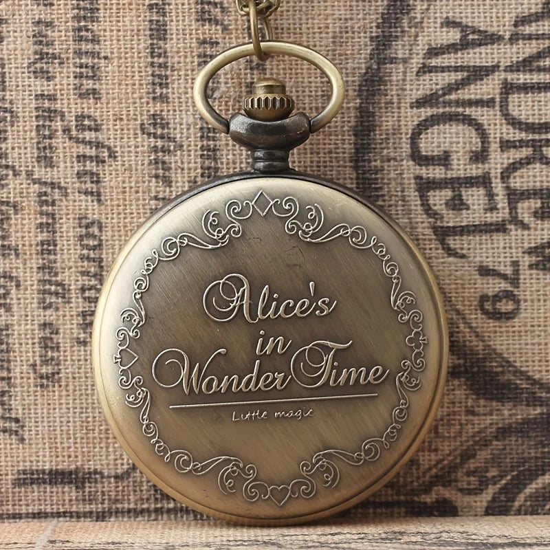 Alice's Adventures in Wonderland: Poker Keys, Pocket Watch, Flip Cover, Peripheral Chain Watch, Copper Pendant Watch SS69