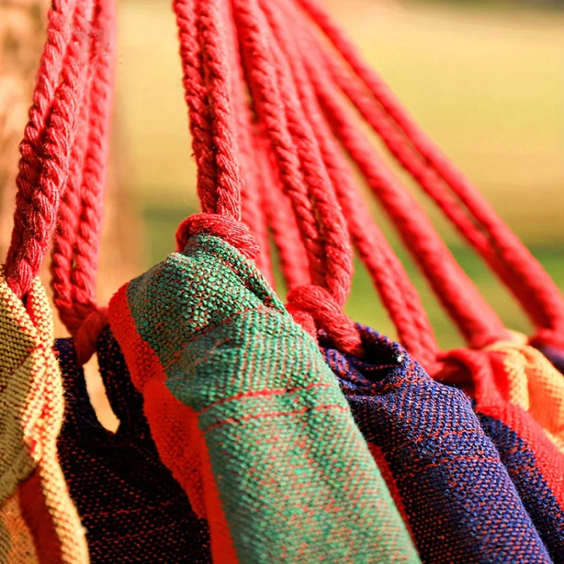 Outdoor Multi-Functional Hammock - Colorful Anti-Flip Design, Garden Leisure Hammock, Equipped with Tree-Friendly Straps and a P SS69