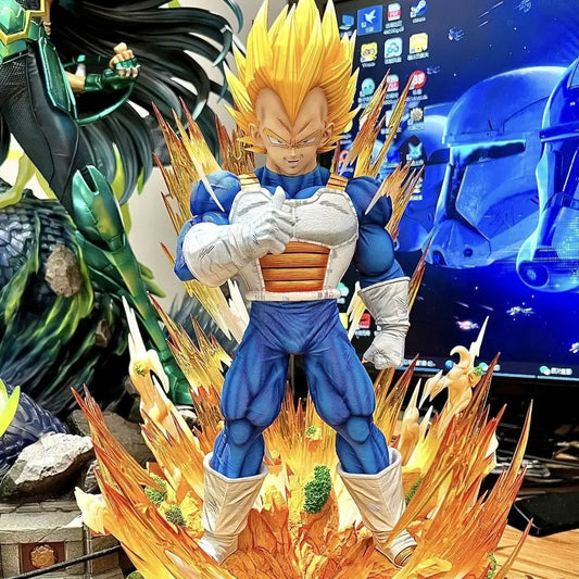 36cm Dragon Ball Gk Model Anime Figure Super Saiyan Vegeta 1:6 14.2inch Majin Vegeta Large Statue Room Decor Ornament Gift Toys SS69
