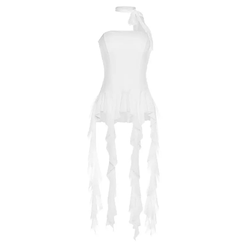 Sexy Off Shoulder Crop Tops Spring Summer Halter Sleeveless Streetwear Y2K White Solid Tank Top Casual Evening Party Club Tees SS69 17.69 S / WHITE