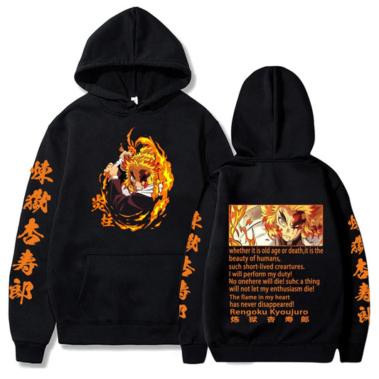 Harajuku Demon Slayer Plus Size Hoodie Kamado Nezuko Graphic Print Women Sweatshirts Long Sleeve Fashion Female Streetwear SS69