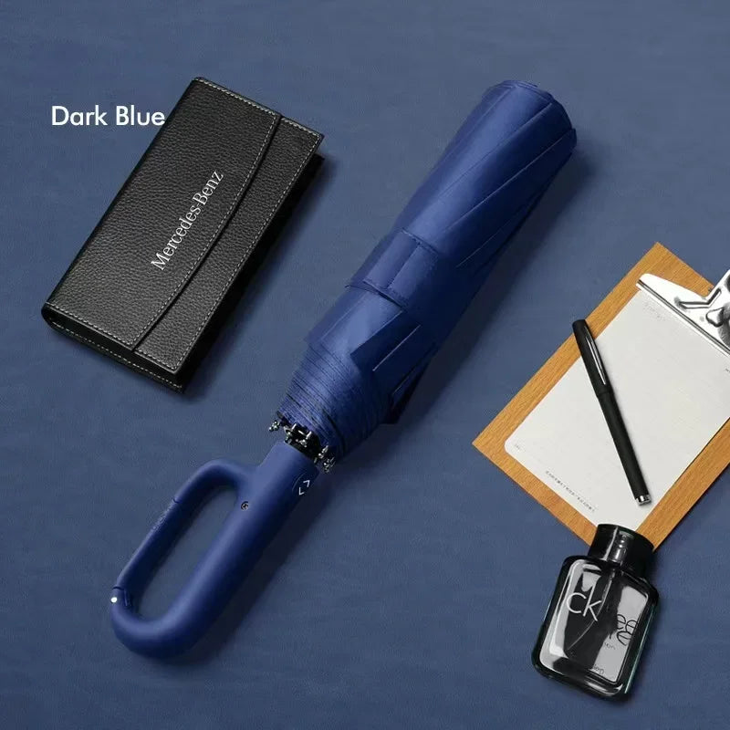 Automatic Umbrella for Men Women Fully Opened Ring Buckle Design 20 Ribs Extra Large Folding Strong Sunshade Double Umbrella