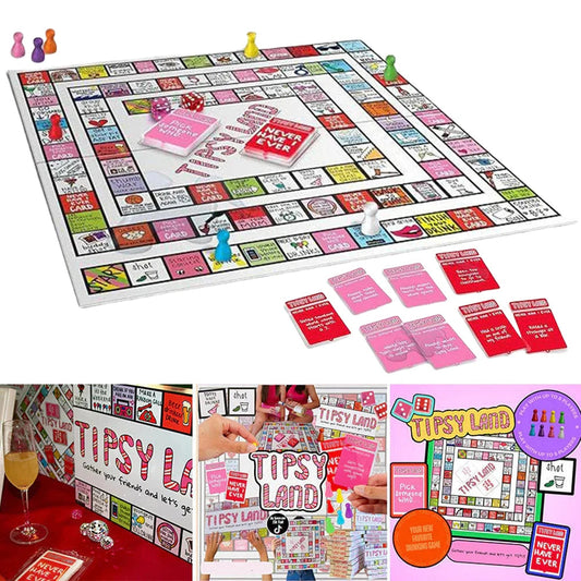 Tipsy Drinking Board Game Leather Land Drinking Games for Adults Interactive Girls Night Drinking Games Bachelorette Party Games SS69