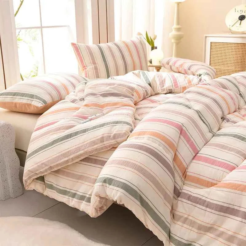 Winter Bedding Thick Quilt Blanket Thickened Warm Flannel Fleece Comforter for Cold Nights Set Bed Duvets Quilts the Blankets