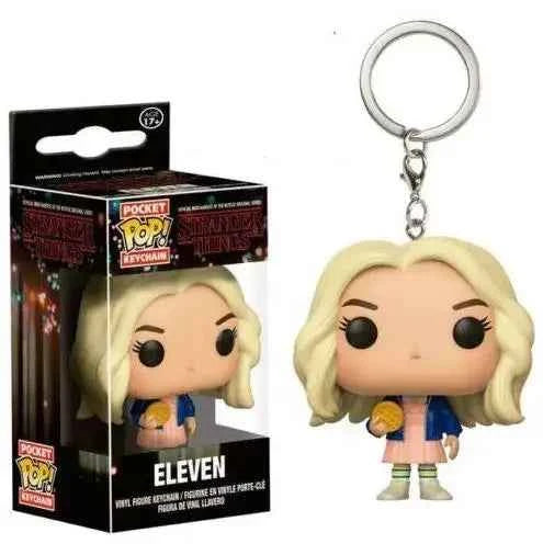 Funko Pop Pocket Pop Keychain Stranger Things Eleven Robin Barb Steve Dustin Key Ring Chain Model Toy Adults Children Gift Toys