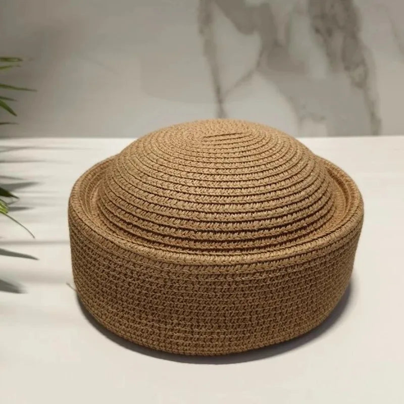 Fashion Mesh Hollow Breathable Summer Pillbox Beret Hat Women Colorful Outdoor Hard Pink Elegant Sun Cap Wholesale Taqiyah Kufi