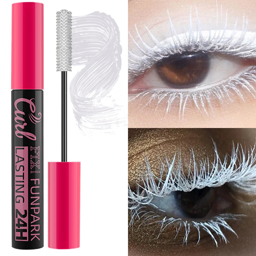 9 Color Mascara Thick Curl Waterproof Natural Eyelash Long Lasting Blue White Green Pink Black Eye Makeup Korean cosmetics SS69