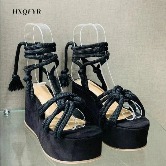 Sandal Women Summer Fashion Sandals Women's Wedge Sandals Cross Straps Casual Women's Shoes Women High Heels SS69