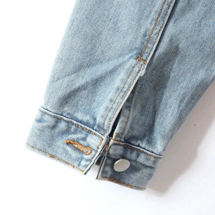 Women Flowers Embroidered Sequined Denim Jacket Spring Autumn Floral Beading Jeans Coat Ribbons Cowboy Cardigan Tops Chaquetas SS69