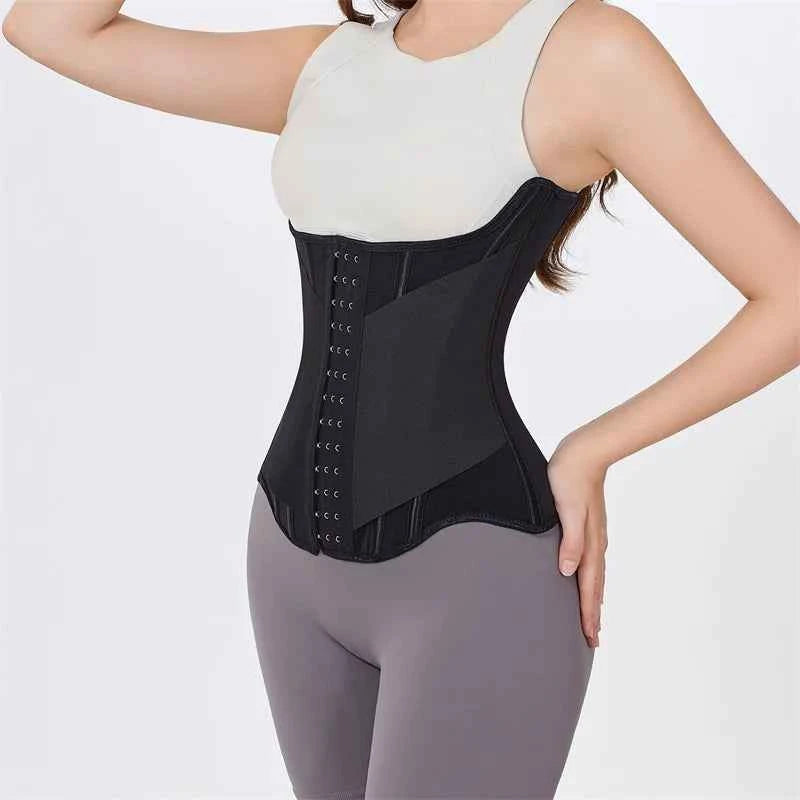 MiiOW U-shaped Waist Trainer Corset Women Buttoned Shapers Breast Lifted Waist Trainer Steel Bone Slimming Breathable Shapewear