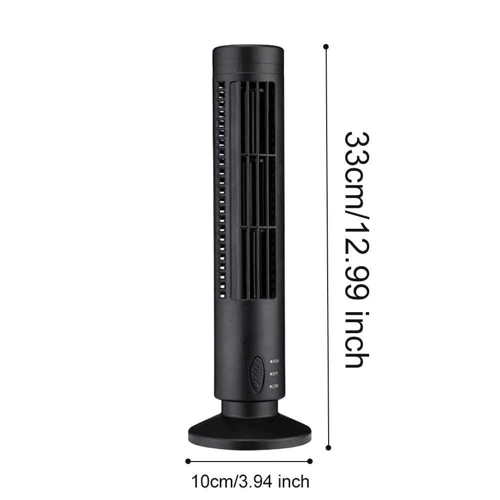 LED Tower Fan Bladeless Tower Fan 90 Degree Oscillating Quiet Portable USB Electric Desk Fan with Light for Home Bedroom Office
