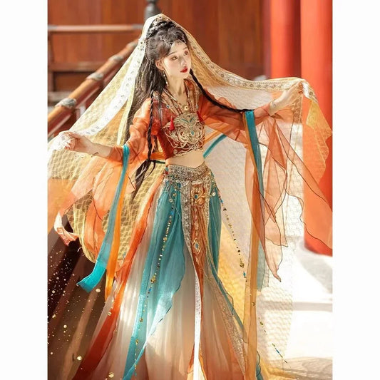 Dunhuang Feitian Western Princess Clothes Hanfu Exotic Photography Photo Chinese Style Dance Costume Hanfu Women China Clothing SS69