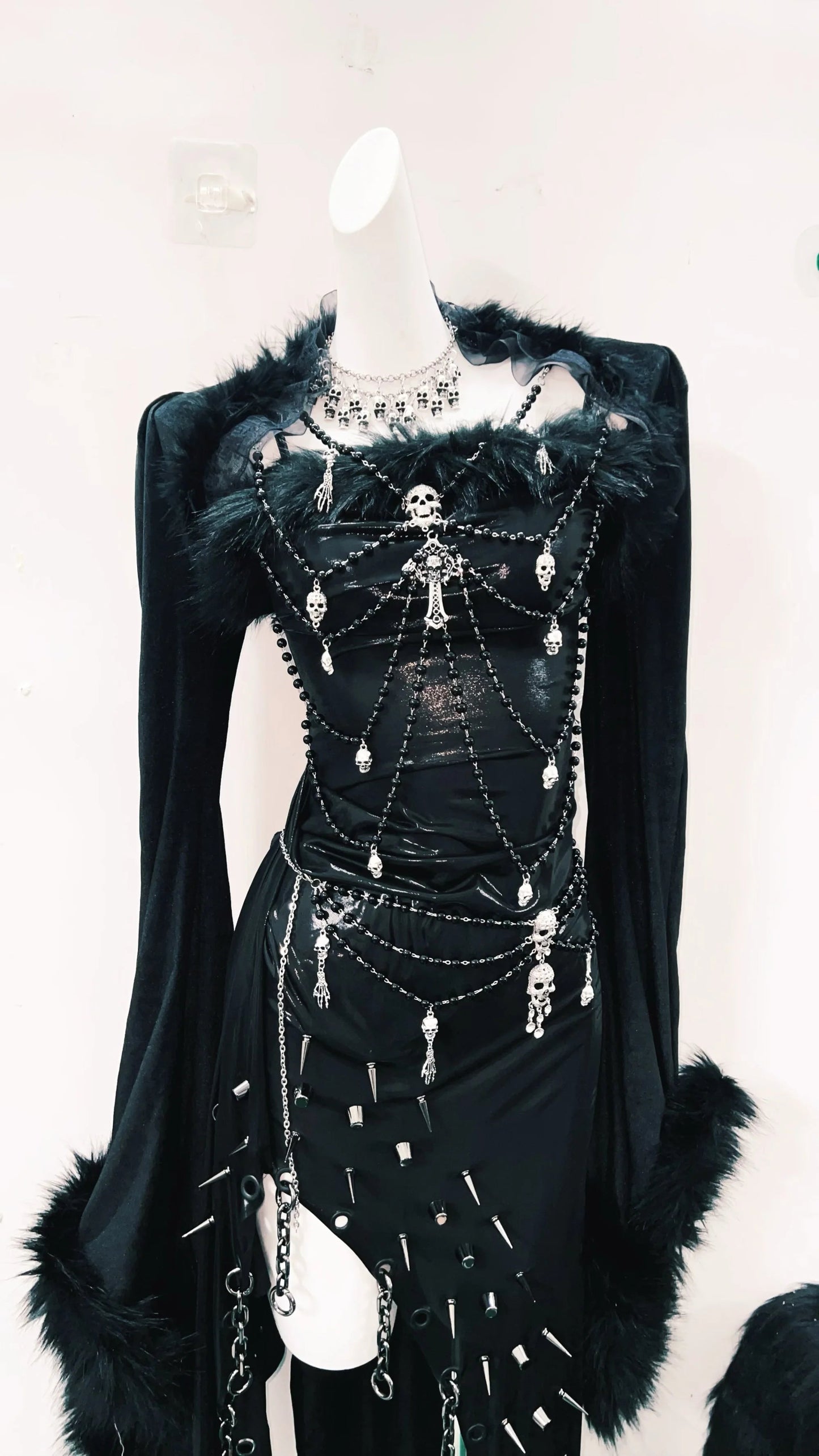 Gothic dress skull dress y2k dress Harajuku dress Unique dress Sexy dress cross dress vintage dress gothic clothes y2k fashion SS69