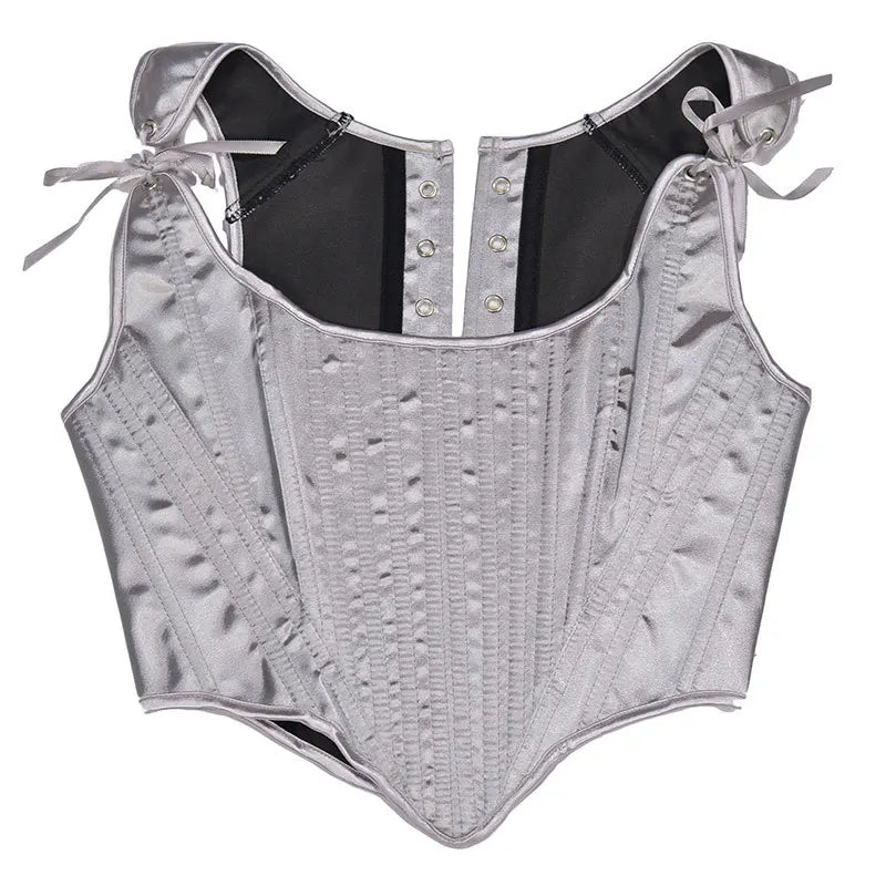 Sexy Lolita Corset Shaper Ladies Slimming Bandage Corsets Underbust Bustier Top Women Lingerie Elegant Streetwear Clothes Blusas SS69 39.69 8-23507 gray / XL