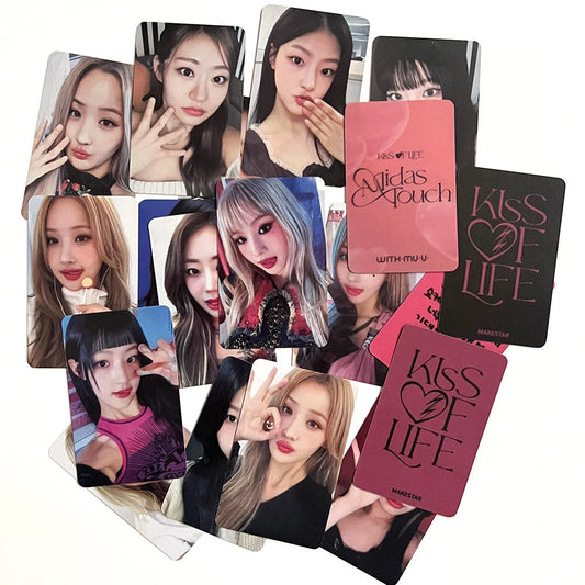 4Pcs/Set KPOP KISS OF LIFE Photocards Midas Touch Album Postcard JULIE NATTY BELLE HANEUL Double-Sided Lomo Cards KIOF Fans Gift SS69