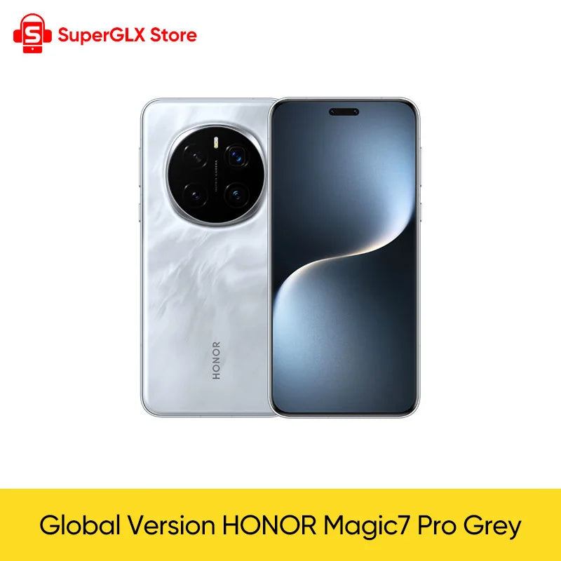 HONOR Magic7 Pro Global Version 5G AI Smartphone Snapdragon 8 Elite 6.8''120Hz OLED Screen 200MP Cameras 100W Charge Magic 7 Pro SS69 1252.69 LunarShadow Grey / CHINA / Global Version|12GB 512