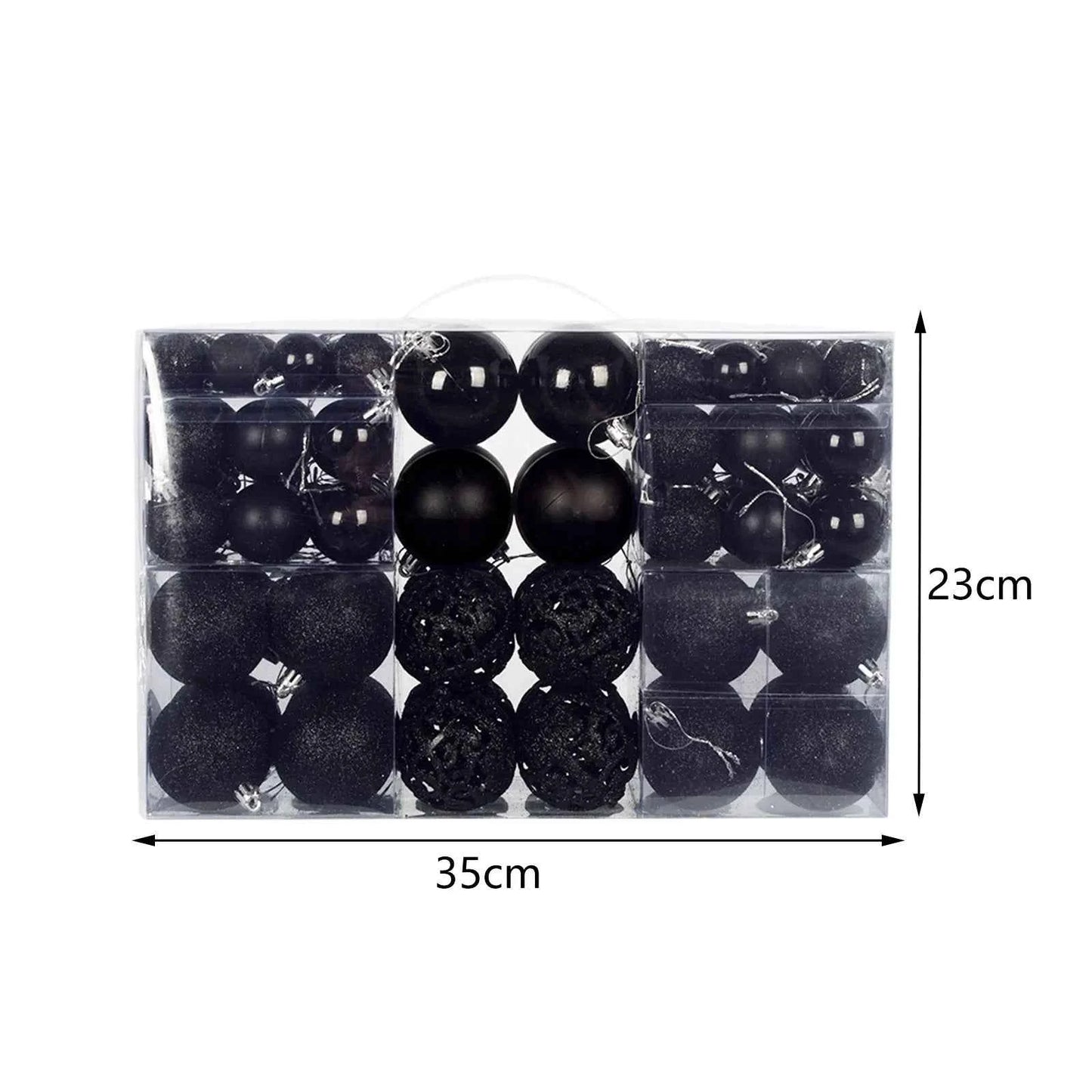 100Pcs Christmas Ball Ornaments Tree Decorative Shatterproof Decorations Hanging Xmas for Anniversary Wedding Party Holiday