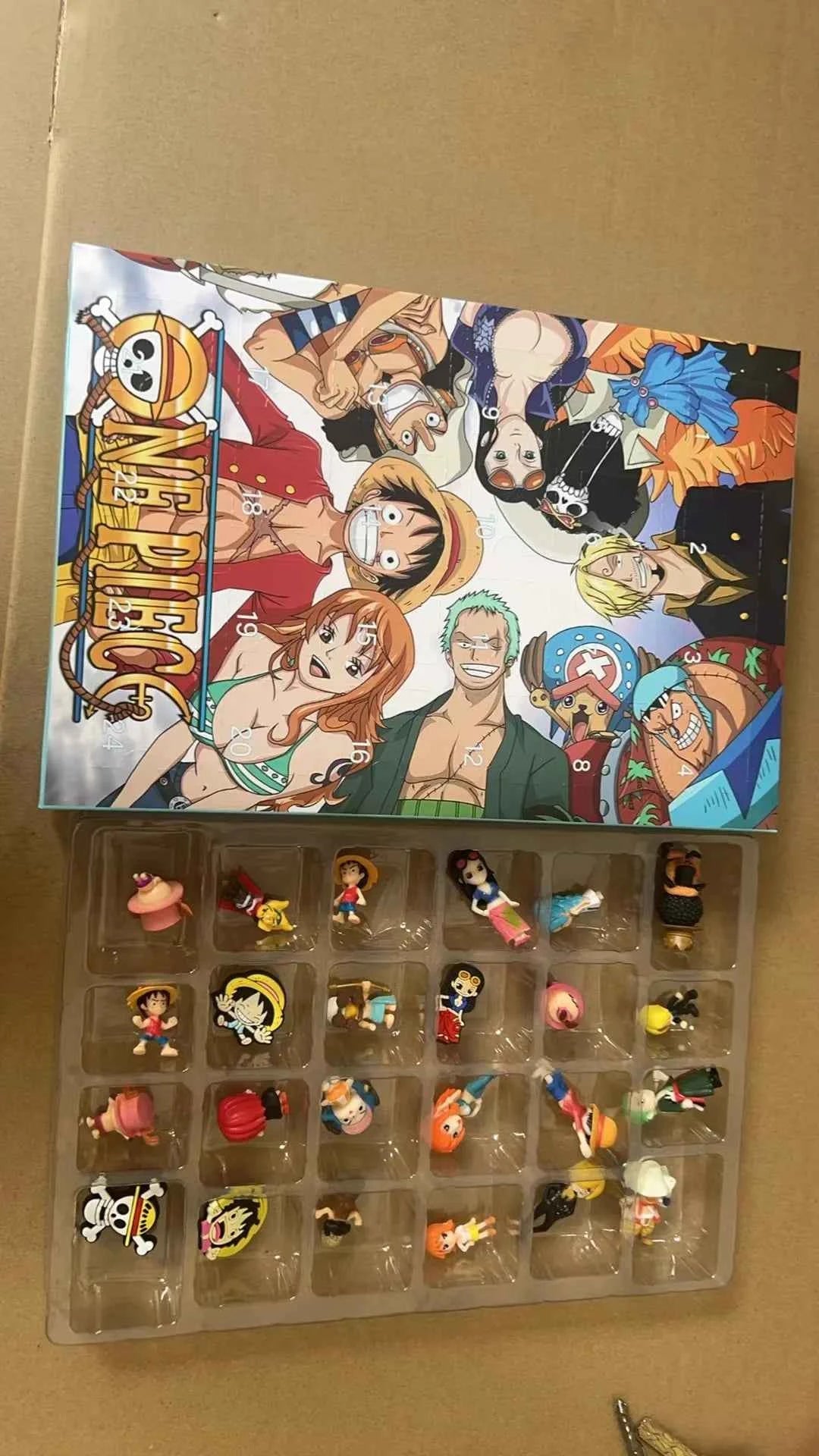 2025 ONE PIECE Christmas Advent Calendar Day Fun 24 Days Halloween Countdown Blind Box Anime Christmas Collection Toy Gifts