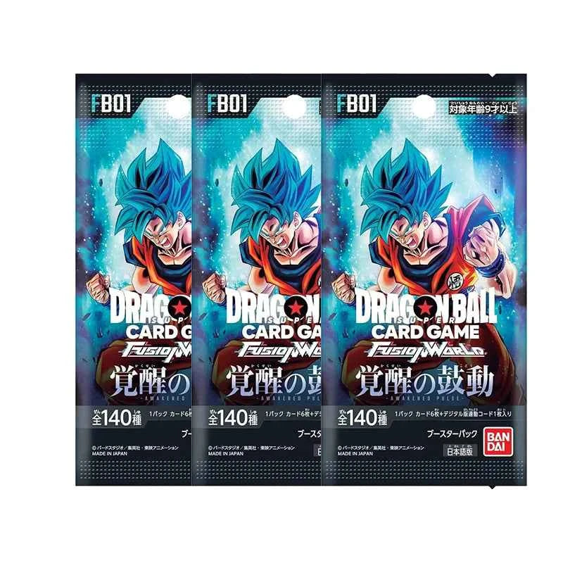 BANDAI DRAGON BALL FB01-06 Booster Packs SUPER CARD GAME Fusion World TCG Collection Card Child Toy