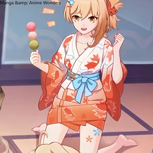 Genshin Impact Naganohara Yoimiya Cosplay Plush Doll Toys Kawaii Plushie Pillow Body Dress Up Anime Xmas Gift SS69