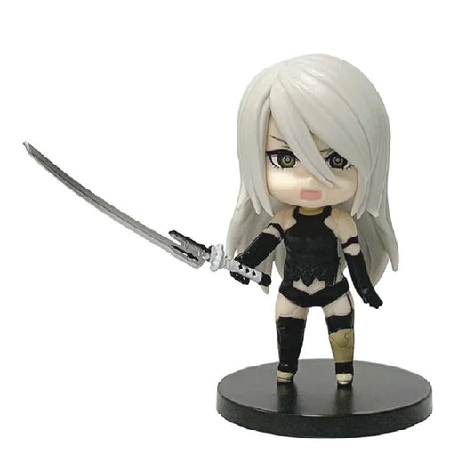 6pcs Q-version Anime Nier Mechanical Era Yurha 2B Miss Sister Sword Star Linkage 9S A2 Handmade Blind Box Doll Desktop Ornament SS69