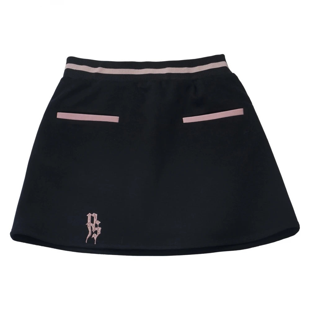 Sweet Cool Embroidery Pink Black Hoodies Baseball Slim Zipper Women Sweatshirt Jacket Loose Casual Trousers Sweet Mini Skirt Set SS69 44.69 short skirt / S