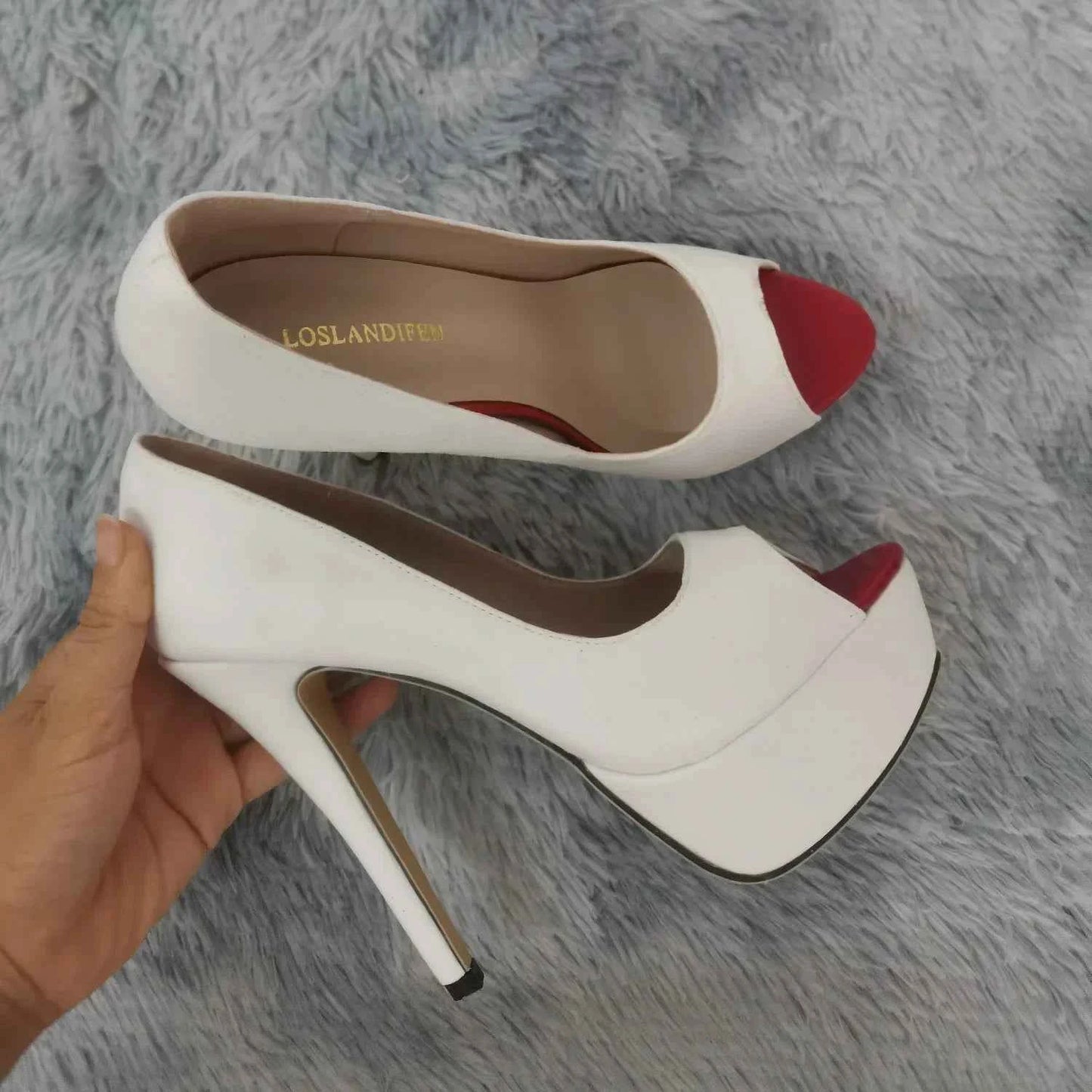 Women Platform Sandals Stilettos Sexy Stripper Pole Dance High Heels Pumps Peep Toe Ladies Nighclub Party Black Wedding Shoes